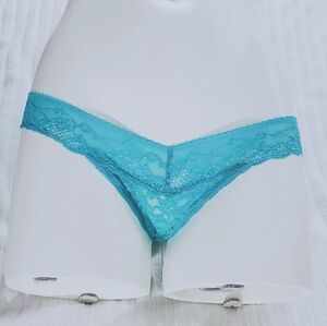 AERIE Low Rise Cheeky Lace Panty In Mint Blue